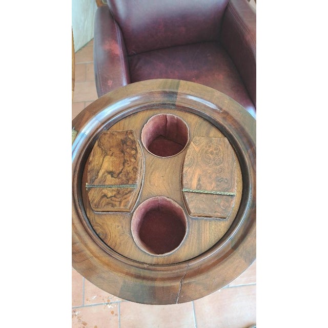 Wood Victorian Coffee Table with Column Base, 1800s For Sale - Image 7 of 8