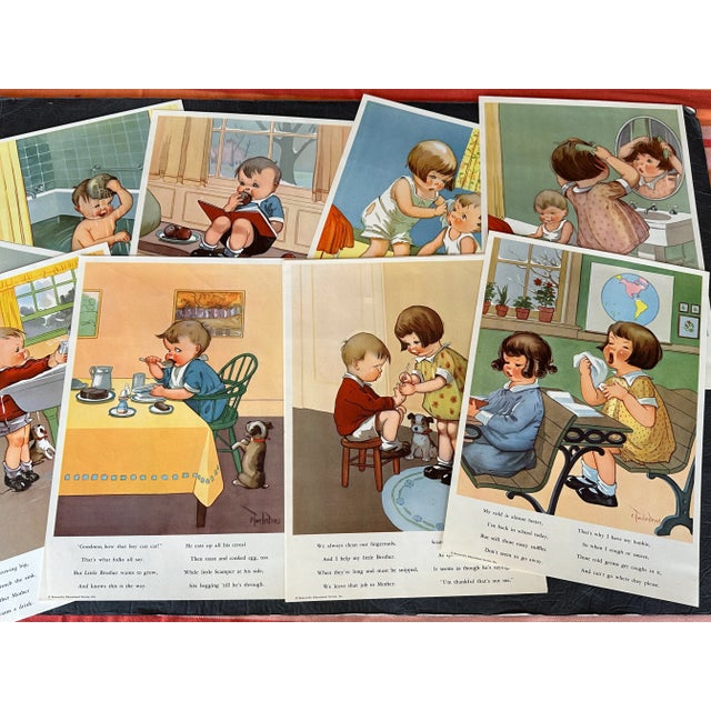 Vintage Children's School Classroom Poster Set For Sale - Image 4 of 11