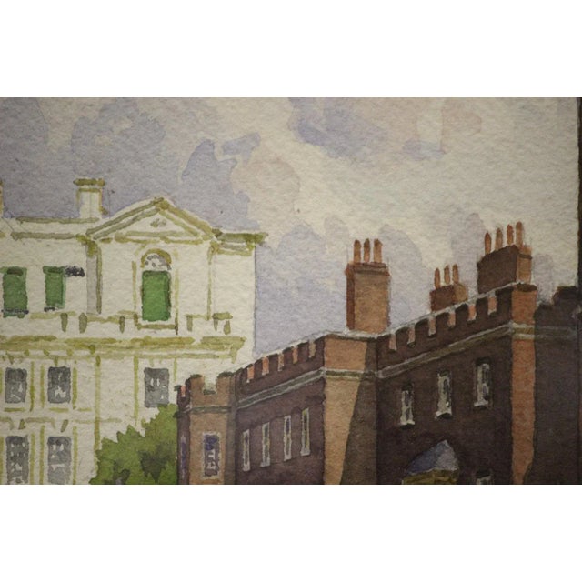 Classic English watercolour depicting St James Palace c1930s sign EWH (LR) Art 14 3/4" x 10 3/4" Frame 22 1/2" x 18 1/2"