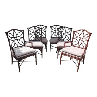 1980s Hollywood Regency Dining Chairs - Set of 6 For Sale