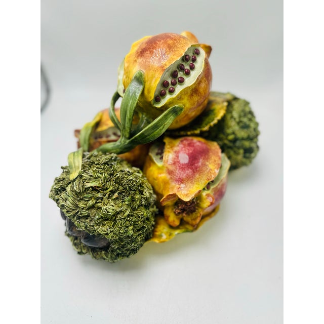 1960s Vintage Italian Majolica Centerpiece For Sale - Image 5 of 7