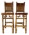 Vintage Coastal Organic Bamboo & Rattan With Leather Wrapped Bar Stools - A Pair For Sale