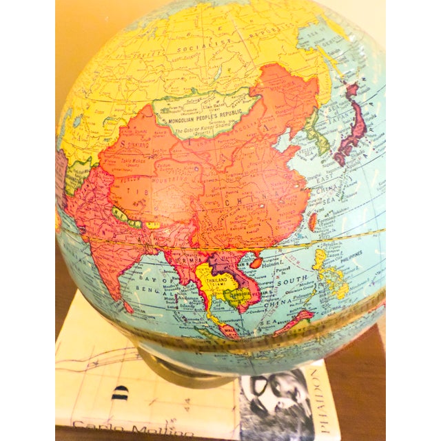 Vintage Mid-Century Modern Cram's Universal Terrestrial Globe 10" For Sale - Image 10 of 13