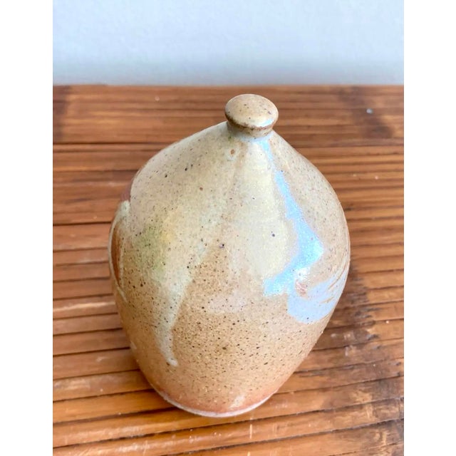 Vintage Boho Studio Pottery Vase For Sale - Image 4 of 5