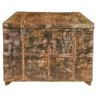 Antique Wooden Chest, 1920s For Sale
