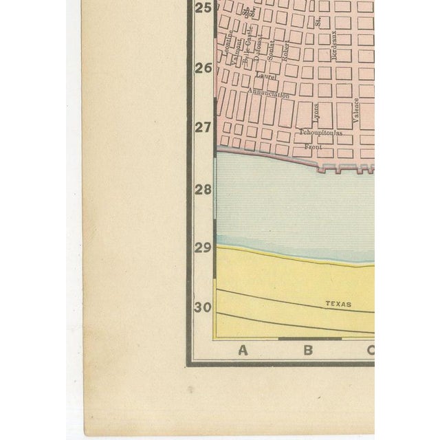 Black Antique Map of New Orleans, The Crescent City from Rand McNally, 1899 For Sale - Image 8 of 12