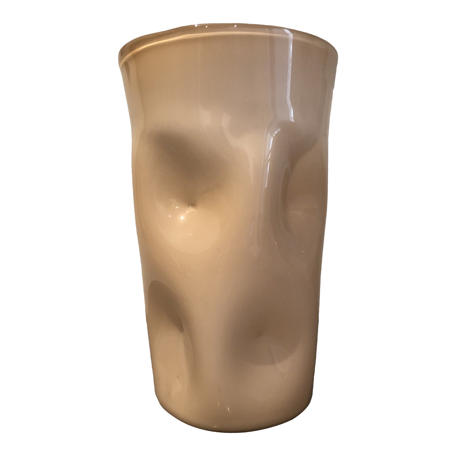 Blush Glass Dimple Vase Chairish