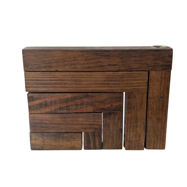 Mid Century Modern Wooden Articulating Candle Holder For Sale - Image 14 of 15