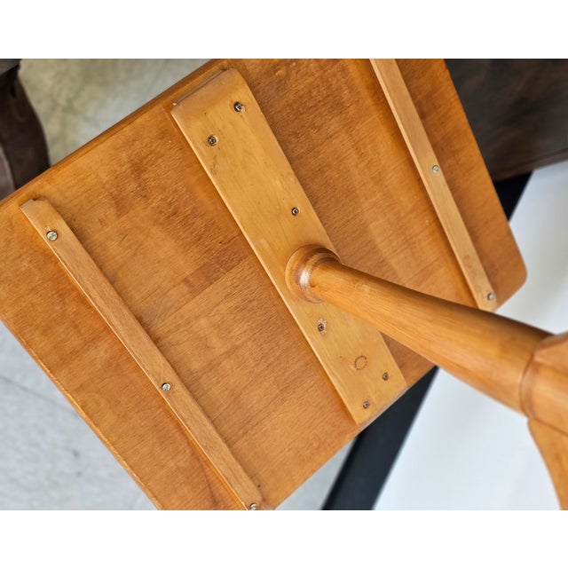 Wood Late 20th Century Shakers Worshops Pedestal Spider Legs Maple Candle Stand For Sale - Image 7 of 7