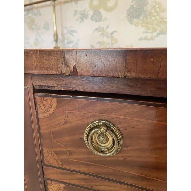 Late 18th Century Antique English Georgian Mahogany Serpentine Sideboard (Circa 1790) For Sale - Image 10 of 11