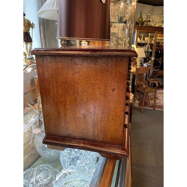 Late 19th Century Antique 18 Drawer Hardwood Table Top Apothecary Cabinet For Sale In Minneapolis - Image 6 of 13