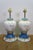 2 Antique French Floral Painted Butterfly Ginger Jar Mantel Urn Lamps Pair 34" For Sale - Image 12 of 18