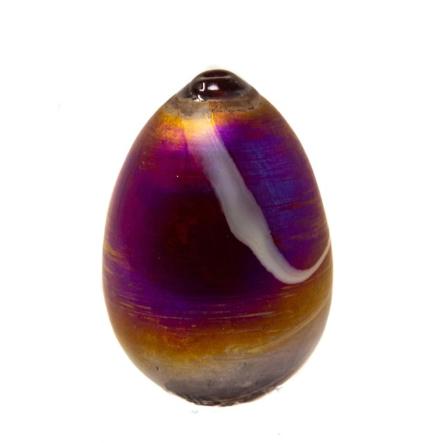 Purple Mid 20th Century Art Glass Eggs- Set of 2 For Sale - Image 8 of 13