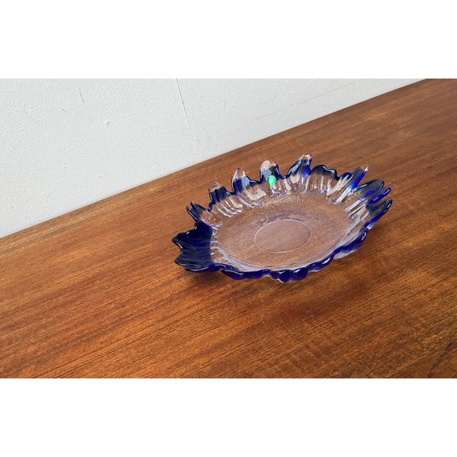 Vintage Art Glass Floral Bowl from Lindshammar, Sweden, 1970s For Sale - Image 6 of 18
