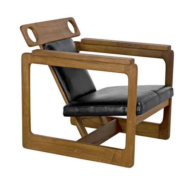 Noir NOIR Buraco Relax Chair, Teak For Sale - Image 4 of 5