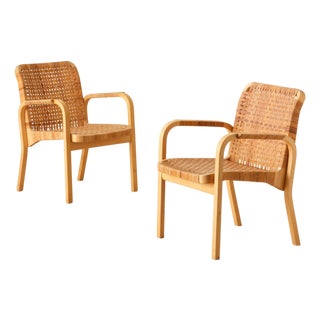 45 Armchairs by Alvar Aalto for Artek, 1970s, Set of 2 For Sale