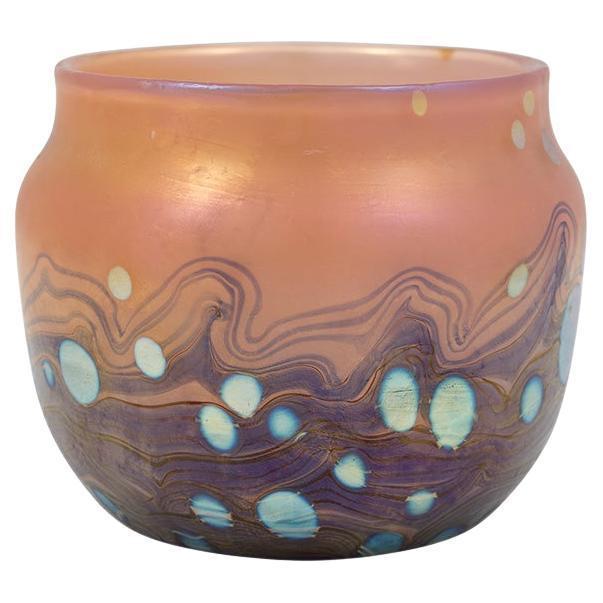 Glass Art Nouveau Cytisus Blue, Orange & Gold Vase from Johann Loetz Witwe, 1890s For Sale - Image 7 of 7