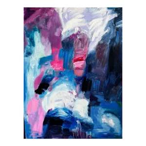 "Narratives" Contemporary Abstract Oil Painting by Monica Shulman