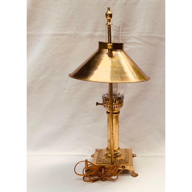 Vintage Orient Express Table Lamp - Brass Railroad Inspired Design, c.1980 For Sale - Image 11 of 17