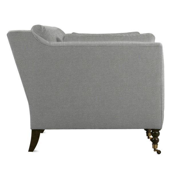 Casa Cosima Greta Sofa, Grey Flannel, Espresso Legs For Sale - Image 4 of 6