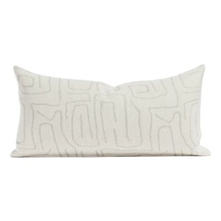 Abstract Alabaster Pillow Cover, 12x22 Pillow For Sale