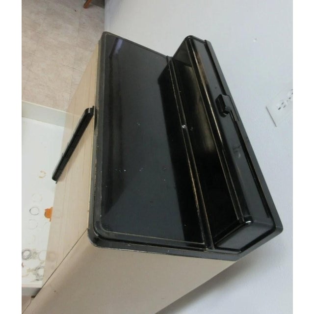 1940s Art Deco Dental Cabinet Industrial Medical Chest Dresser Tan 10 Drawer For Sale - Image 4 of 11