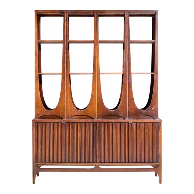 Broyhill Brasilia Mid Century Walnut Room Divider For Sale