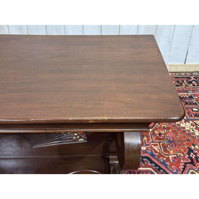 Louis Philippe Indonesian Teak Dismountable Console Table, 1950s For Sale - Image 10 of 18