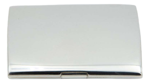 Rectangular and Curved Silver Cigarette Case
