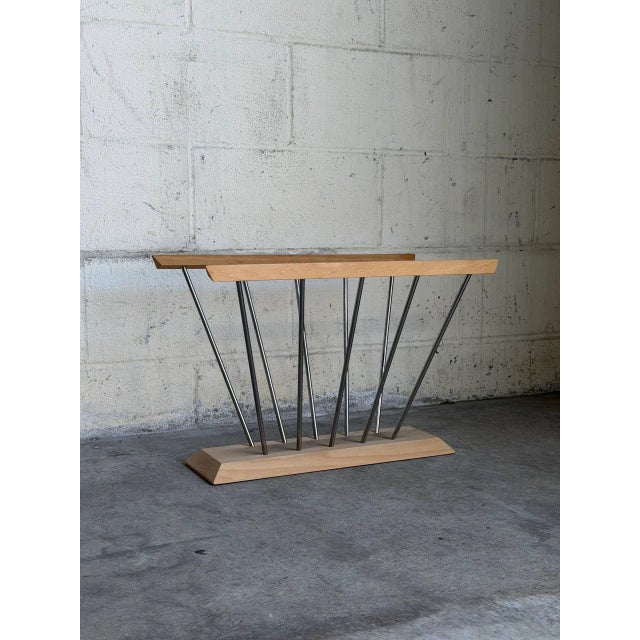 Mid-Century Modern Mid 20th Century Hoigaard Danish Modern Magazine Rack Mid Century Wood & Metal Newspaper Holder For Sale - Image 3 of 10