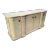 Late 20th Century Marge Carson Textured Faux Crackled Paint Stone Top Credenza For Sale