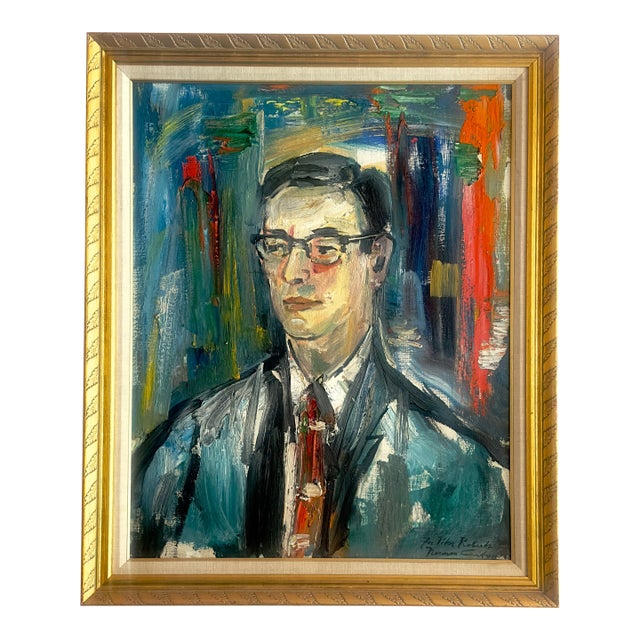 Norman Carton (American, 1908–1980) | Original Mid-Century Modern Portrait For Sale