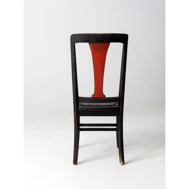 Black Antique Arts& Crafts Accent Chair For Sale - Image 8 of 10