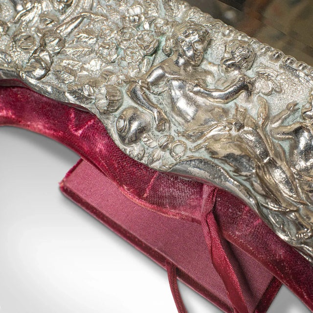 1950s Sterling Silver Decorative Mirror For Sale - Image 9 of 11