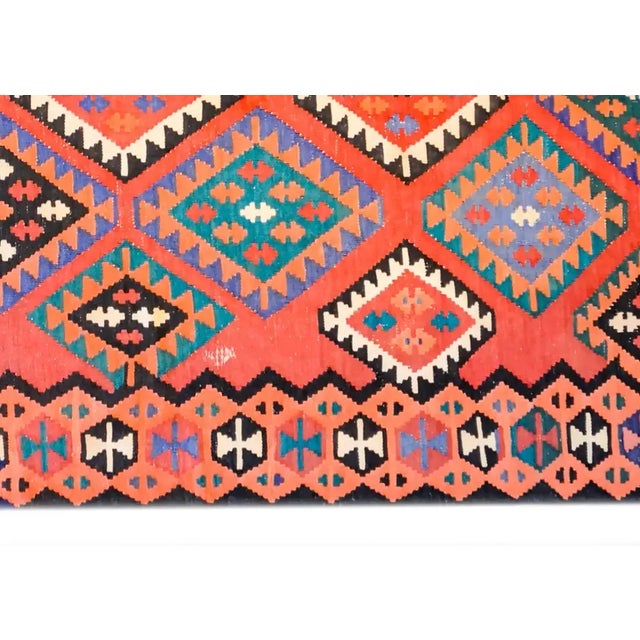 Tribal Early 20th Century Qazvin Kilim Runner For Sale - Image 3 of 7