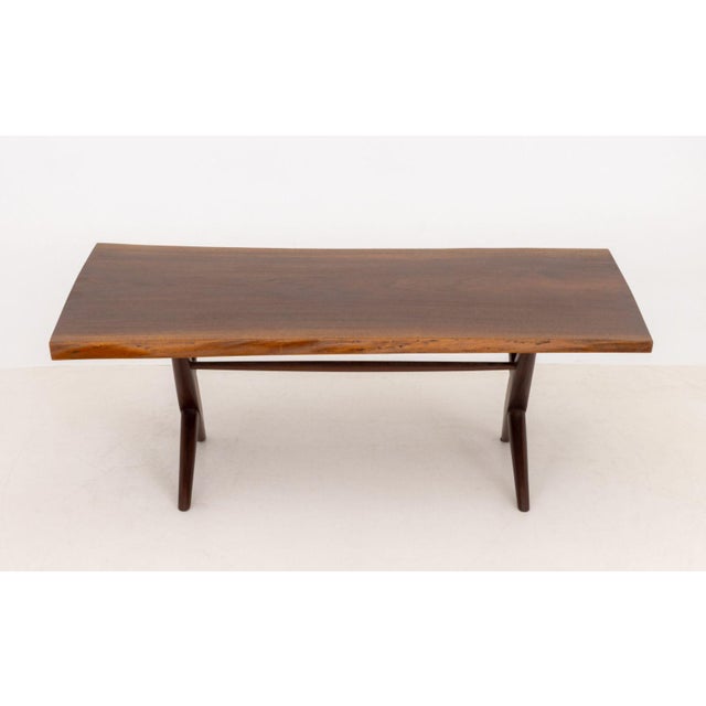 Mid-Century Modern George Nakashima Walnut Slab Top Table, 1962 For Sale - Image 3 of 12