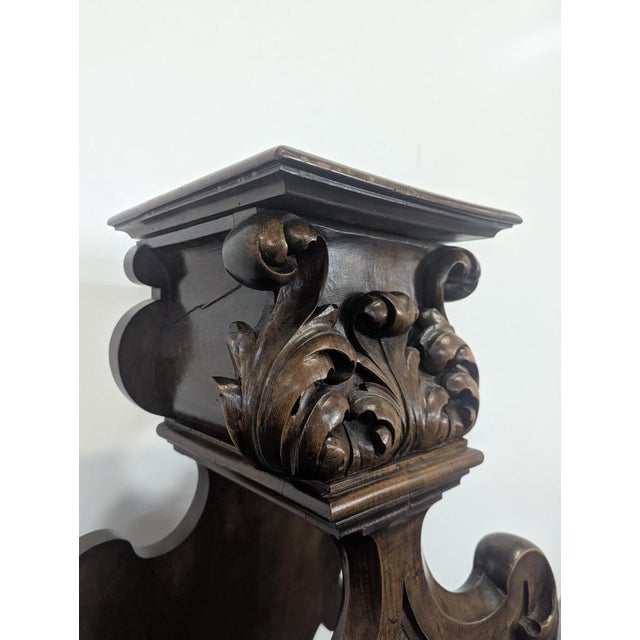 Renaissance Style Walnut Selette For Sale - Image 4 of 8