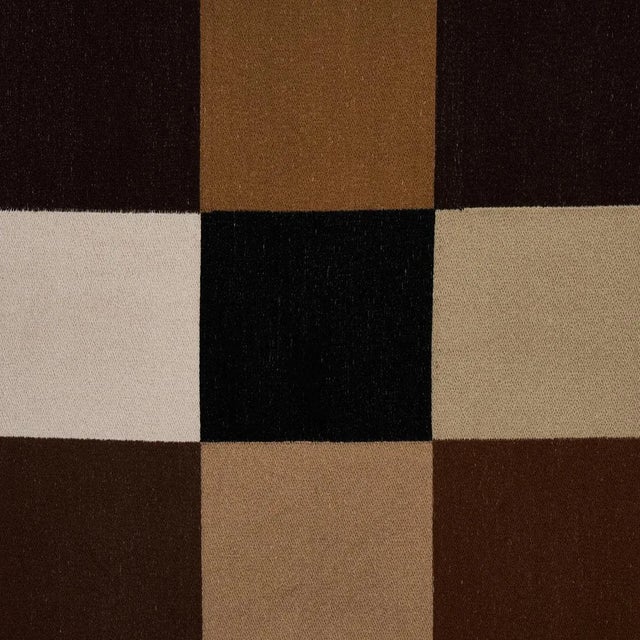 Transitional Sample - Schumacher X David Kaihoi Embroidered Tile Fabric in Strong Neutral For Sale - Image 3 of 5