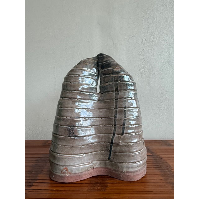Mid-Century Modern Boho Organic Modern Ceramic Sculpture For Sale - Image 3 of 5