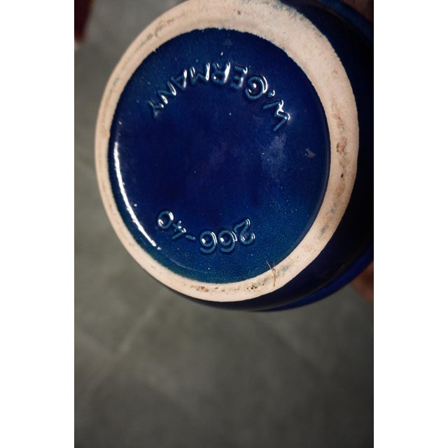 Large West German Blue Ceramic Vase, 1970s For Sale - Image 4 of 6