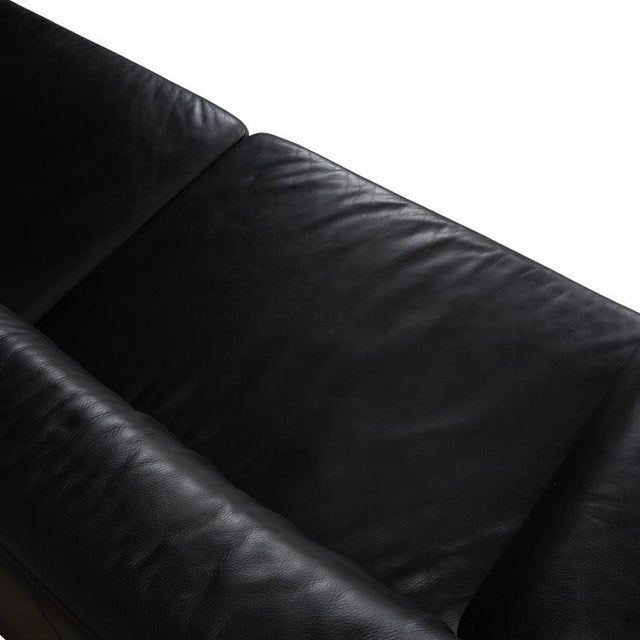 Animal Skin Visavis Two-Seater Sofa in Black Leather from Brühl For Sale - Image 7 of 15