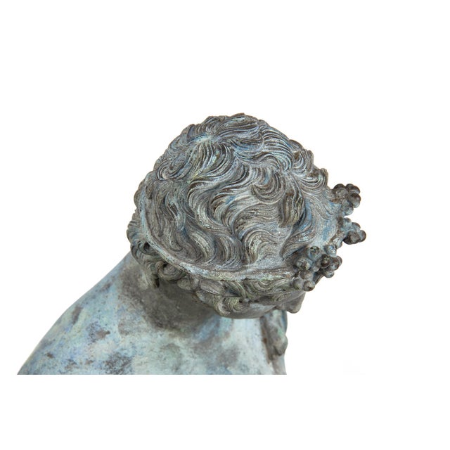 Fine Italian Grand Tour Antique Bronze Sculpture Statue of Narcissus of Pompeii For Sale - Image 18 of 18