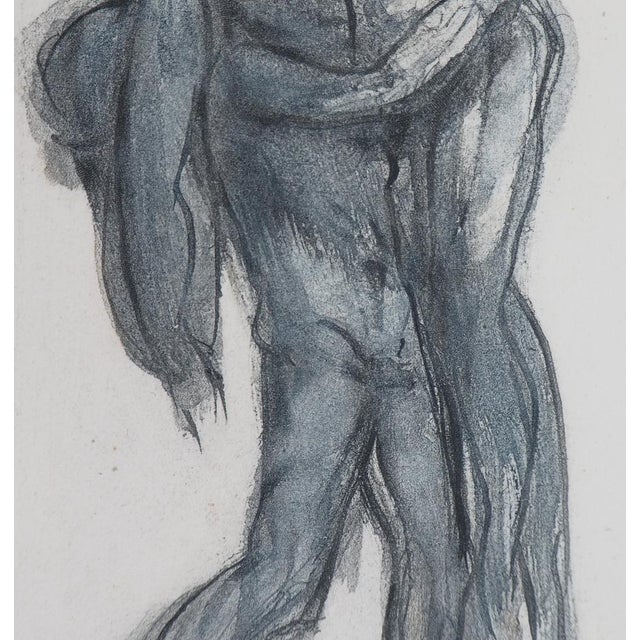 After Auguste Rodin, Demon Carrying a Shadow, 19th Century, Engraving For Sale - Image 4 of 7