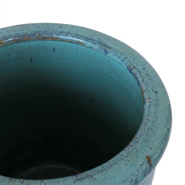 Celadon Antique Chinese Dragon Egg Art Pottery Dragon Jardinière Planter Pot For Sale - Image 8 of 11