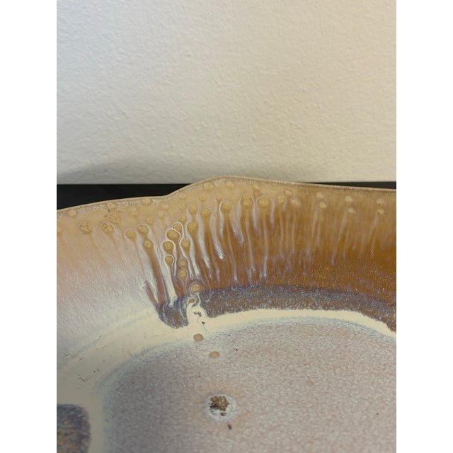 Mid 20th Century Mid-Century Modern Jacques Garnier Large Iridescent Platter, Signed For Sale - Image 6 of 10