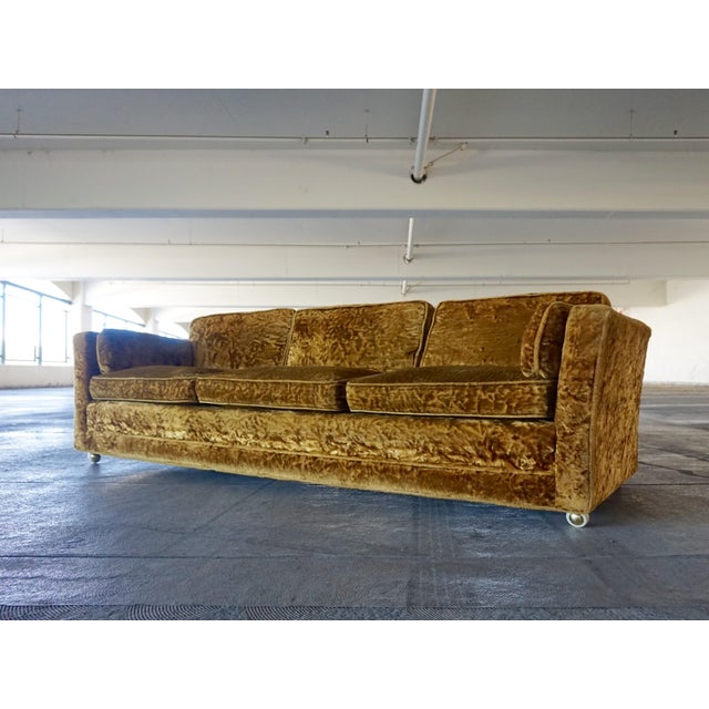 1960s Gold Velvet Couch Chairish