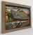 Vintage framed maritime painting depicting a large vessel in dry dock or shipyard setting. Executed in an expressive mid-...
