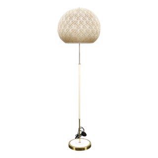 Mid-Century German Floor Lamp with Globe Shade, 1960s For Sale