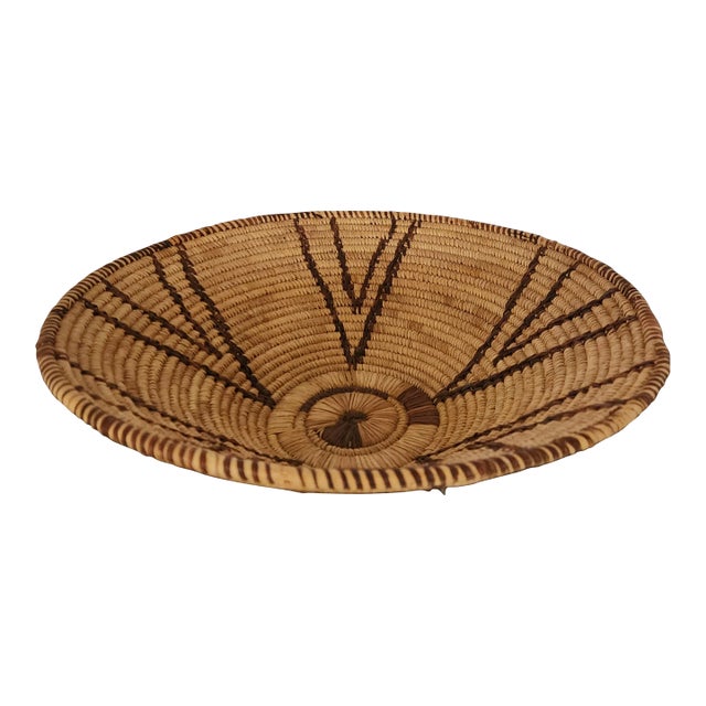 1960s Style Native American Handwoven Basket For Sale