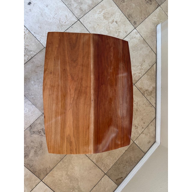 Brown Pair of Cherry Wood Side Tables For Sale - Image 8 of 12